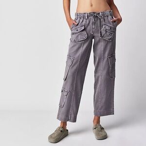 Free People Tahiti Cargo Pants, Grey